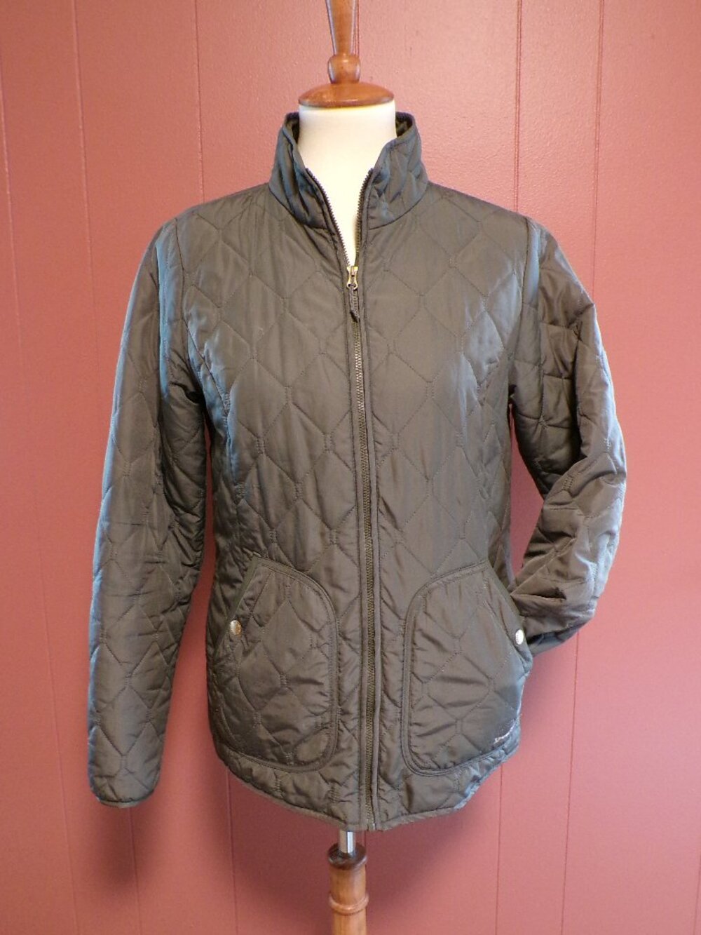 EDDIE BAUER Women's Quilted Light Weight Green Jacket - SMALL
